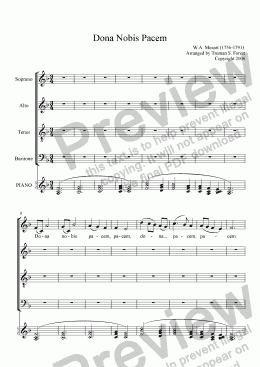 page one of Dona Nobis Pacem