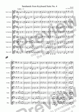 page one of Sarabande from Keyboard Suite No. 4