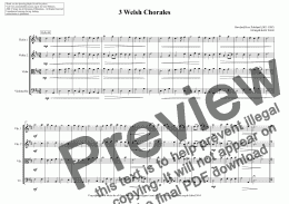 page one of Three Welsh Chorales for String Orchestra