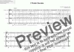 page one of Three Welsh Chorales for Brass Quartet 