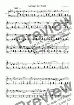 page one of A Cloudy Day Waltz