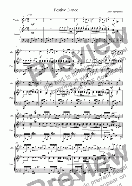 page one of Festive Dance (Piano and Violin)-(SG)