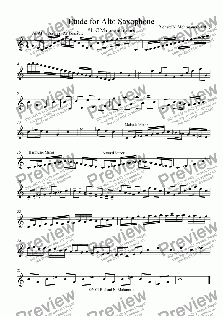 Jazz sax etudes pdf