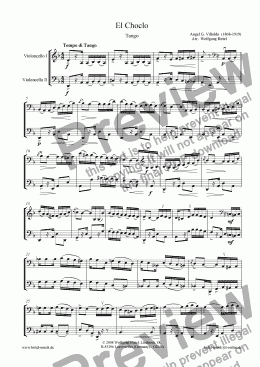 page one of El Choclo (String Duo: 2 Vc)
