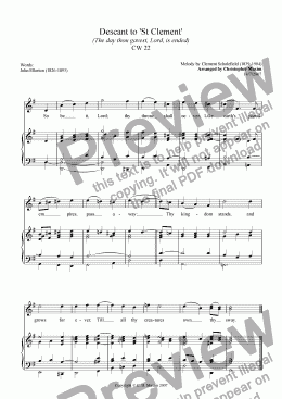 page one of Descant to 'St Clement' (The day thou gavest, Lord, is ended) (G major)