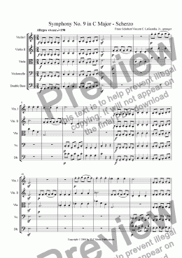 page one of Schubert - Symphony No. 9 in C Major - Scherzo