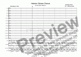page one of Hebrew Slaves Chorus  (from "Nabucco"  SLOW BEAT  Big Band)