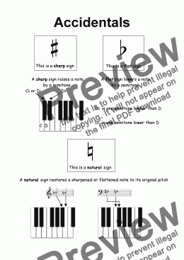 page one of Helpsheet: Accidentals