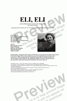 page one of Eli, Eli