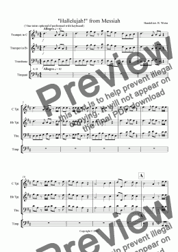 page one of Hallelujah! from Messiah (Trp & Trb duet)