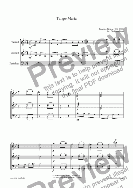 page one of Tango Maria (2 Vl - Double Bass)