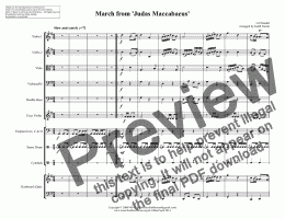 page one of March from ’Judas Maccabaeus’  for Junior String Orchestra with opt. KB & Percussion (School Junior String Series)