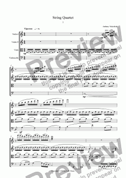 page one of String Quartet