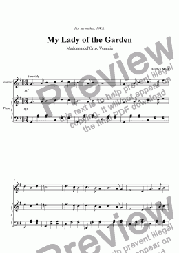 page one of My Lady of the Garden