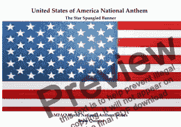 page one of United States of America National Anthem (The Star Spangled Banner) for Brass Quintet (MFAO World National Anthem Series)