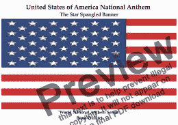 page one of United States of America National Anthem (The Star Spangled Banner) for Brass Quintet (World National Anthem Series)