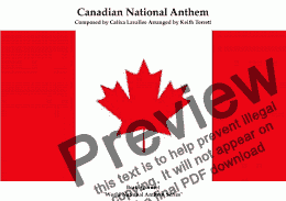 page one of Canadian National Anthem (O Canada), for Brass Quintet (World National Anthem Series)