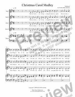 page one of Christmas Carol Medley (Women’s Vocal Quartet)