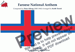 page one of Faroese National Anthem for Brass Quintet (World National Anthem Series)