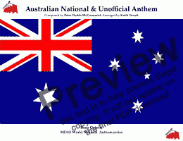 page one of Australian National & Unofficial Anthem (Advance Australia Fair & Waltzing Matilda for Brass Quintet (World National Anthem Series)