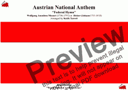 page one of Austrian National Anthem for Brass Quintet  (World National Anthem Series)