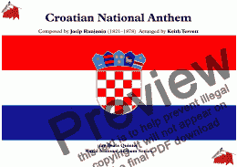 page one of Croatian National Anthem for Brass Quintet (MFAO World National Anthem Series)