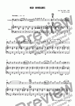 page one of Old Comrades [Euphonium + piano]