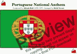 page one of Portuguese National Anthem for Brass Quintet (A Portuguesa -The Portuguese Song) (MFAO World National Anthem Series)