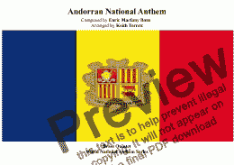 page one of Andorran National Anthem (“El Gran Carlemany”) for Brass Quintet (World National Anthem Series)