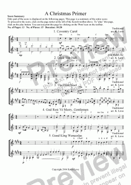 page one of A Christmas Primer (Oboe and Guitar)