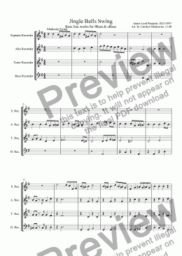 page one of Jingle Bells Swing