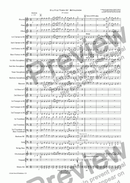 page one of O Little Town Of  Bethlehem - Forrest Green (Christmas) - Concert Band