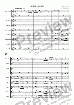 page one of Canzon Cornetto [Scheidt]