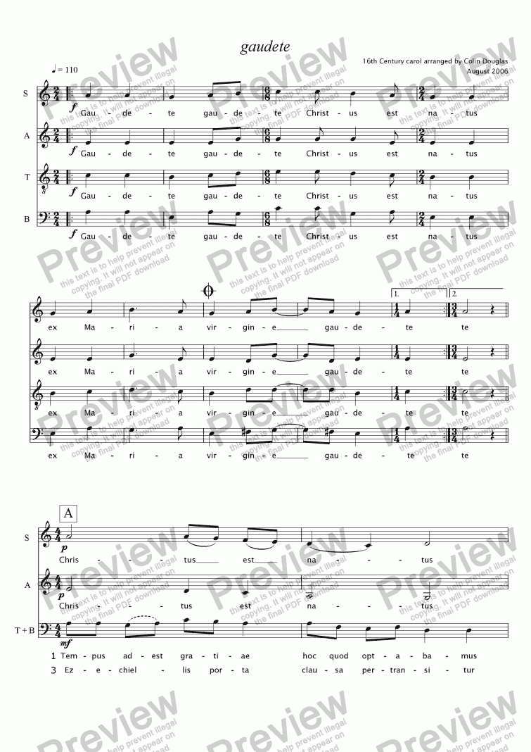 gaudete-download-sheet-music-pdf-file