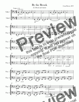 page one of By the Brook (tuba duet)