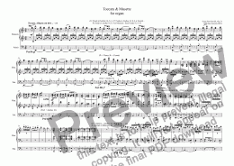 page one of Toccata & Musette for organ, Op. 31