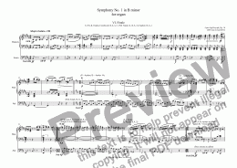 page one of Symphony No. 1 in B minor for organ, Op. 10 - VI. Finale