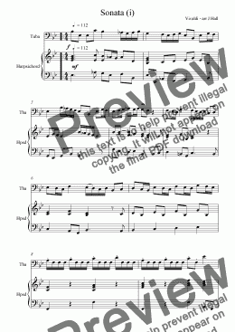 page one of Tuba Sonata