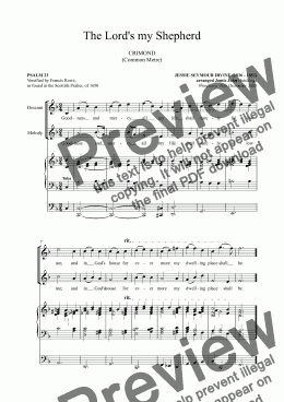 page one of CRIMOND (Psalm 23 - The Lord’s my Shepherd) - descant