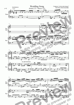 page one of 00- Salmos 127 - Cancao Nupcial (Ps 127 - Wedding Song) Piano Version