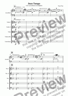 page one of Jazz Tango