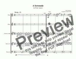 page one of A Serenade for Wind Quintet