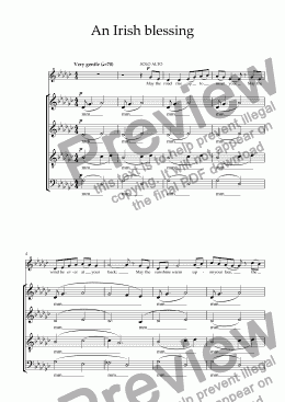 An Irish blessing - Download Sheet Music PDF file