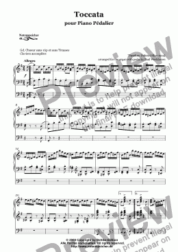 page one of Toccata (Th. Dubois)