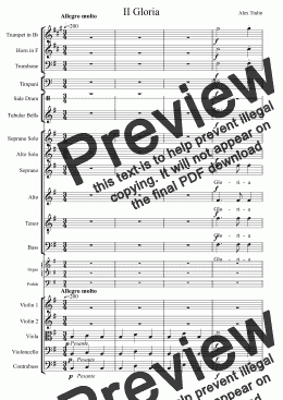 page one of Missa Solemnis - Gloria