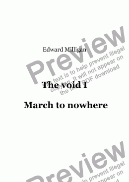 page one of The void book I: March to nowhere