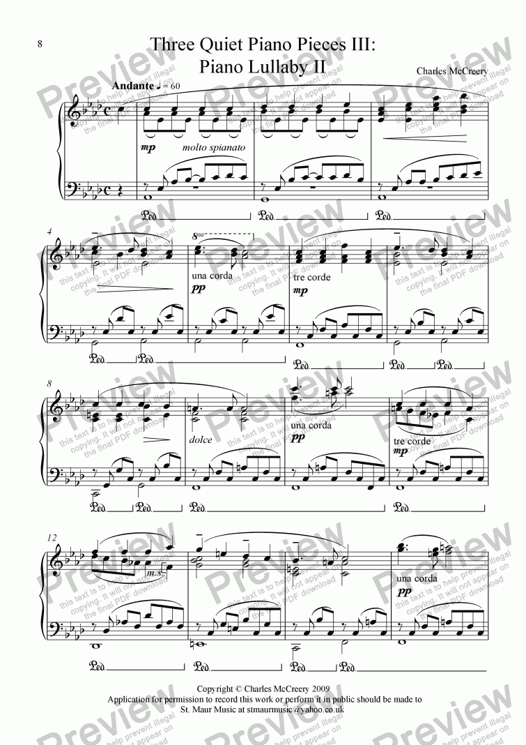 Piano Lullaby II - Download Sheet Music PDF File