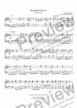 page one of Beautiful Savior (Piano Solo)