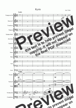 page one of Missa Solemnis - Kyrie