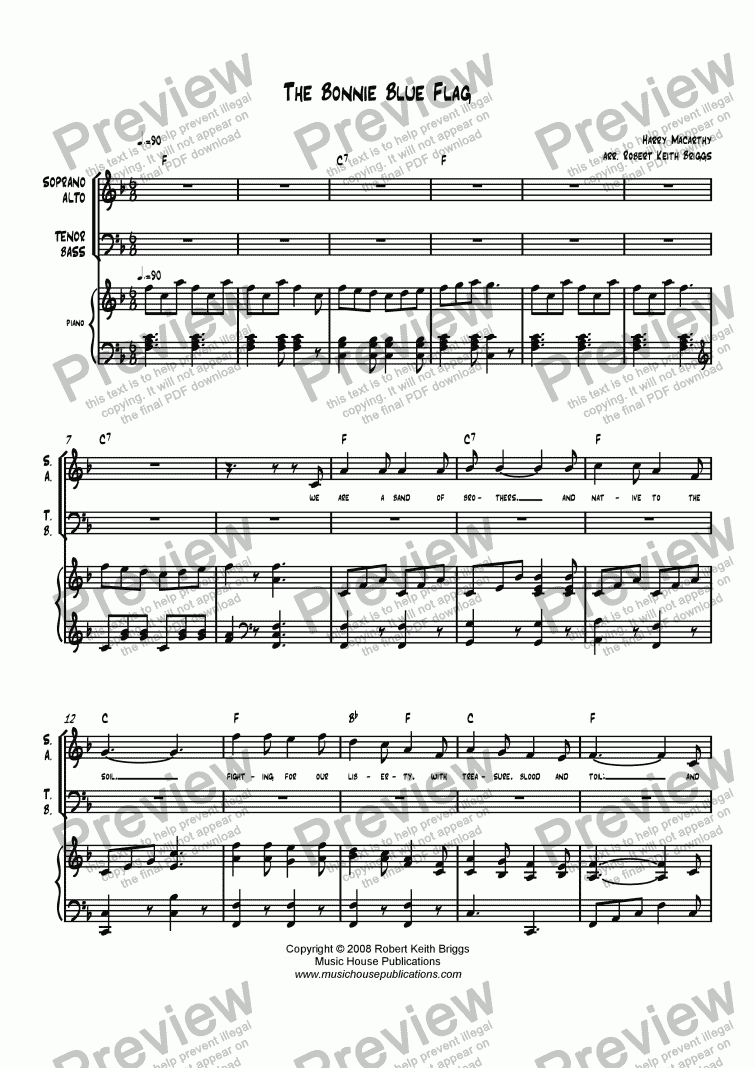 The Bonnie Blue Flag Download Sheet Music Pdf File